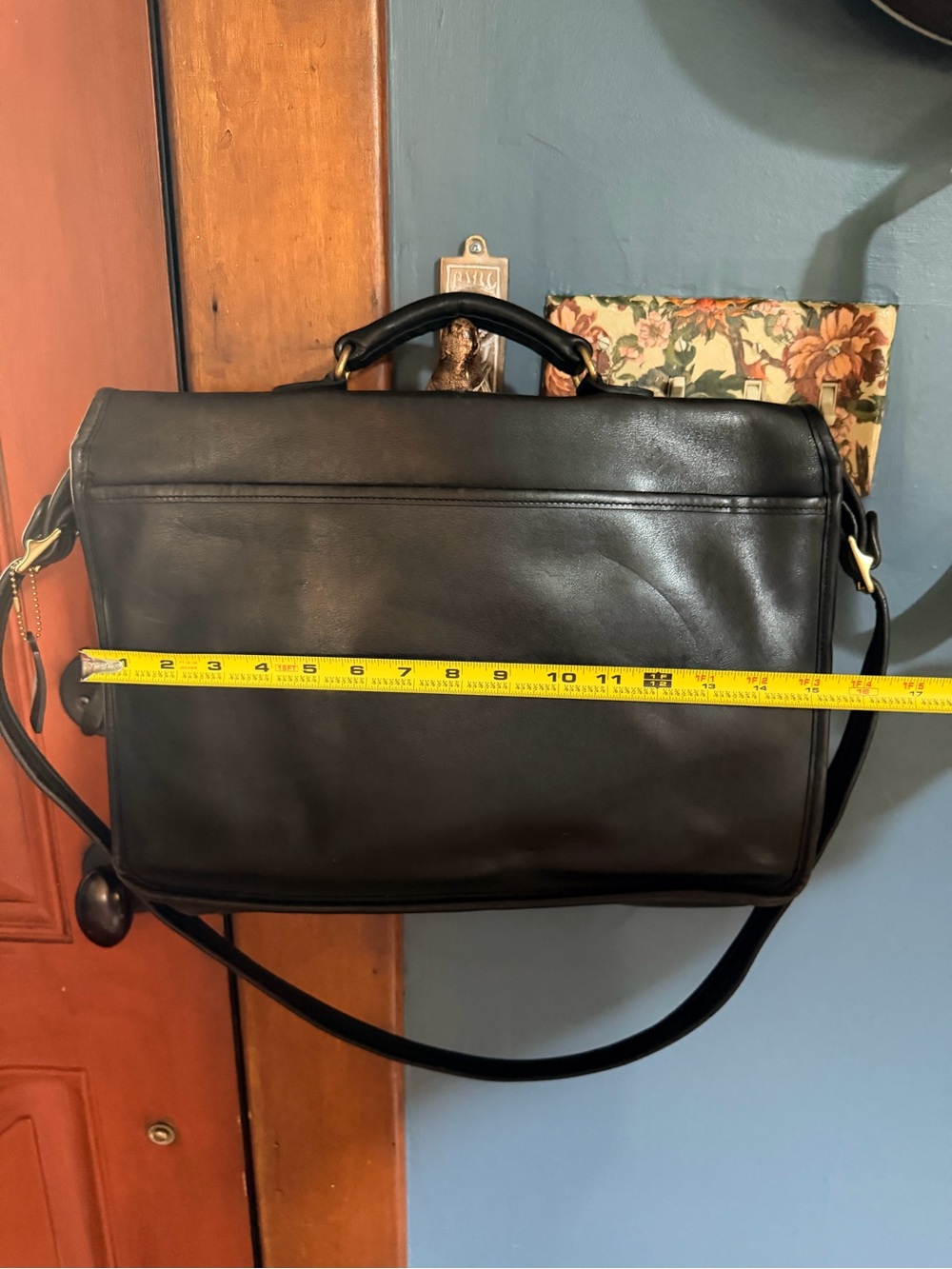 Vintage Coach Metropolitan Brief Briefcase 5180 – Black Leather Messenger Bag - Picture 3 of 5